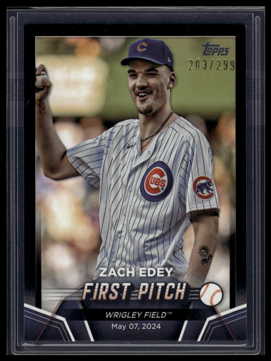 2024 Topps Update #FP-10 Zach Edey First Pitch Black #/299