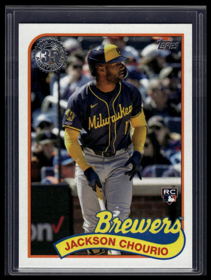 2024 Topps Update #89US-44 Jackson Chourio 1989 Topps Baseball 35th Anniversary
