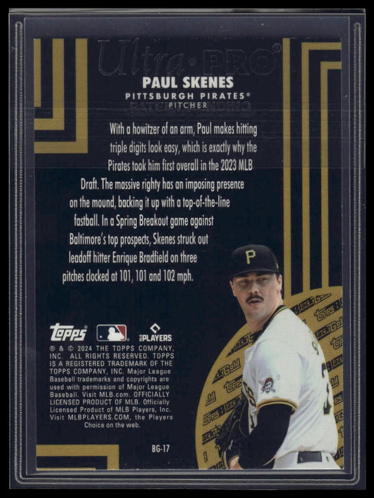 2024 Topps Update #BG-17 Paul Skenes Topps Black Gold