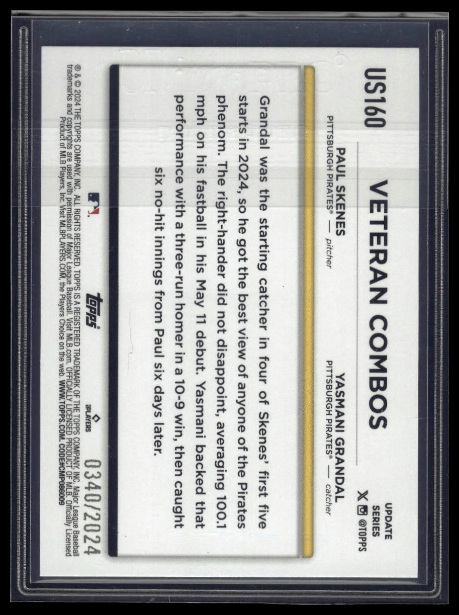 2024 Topps Update Duo An Immediate Hit: Skenes Gasses Up Grandal /2024 Gold