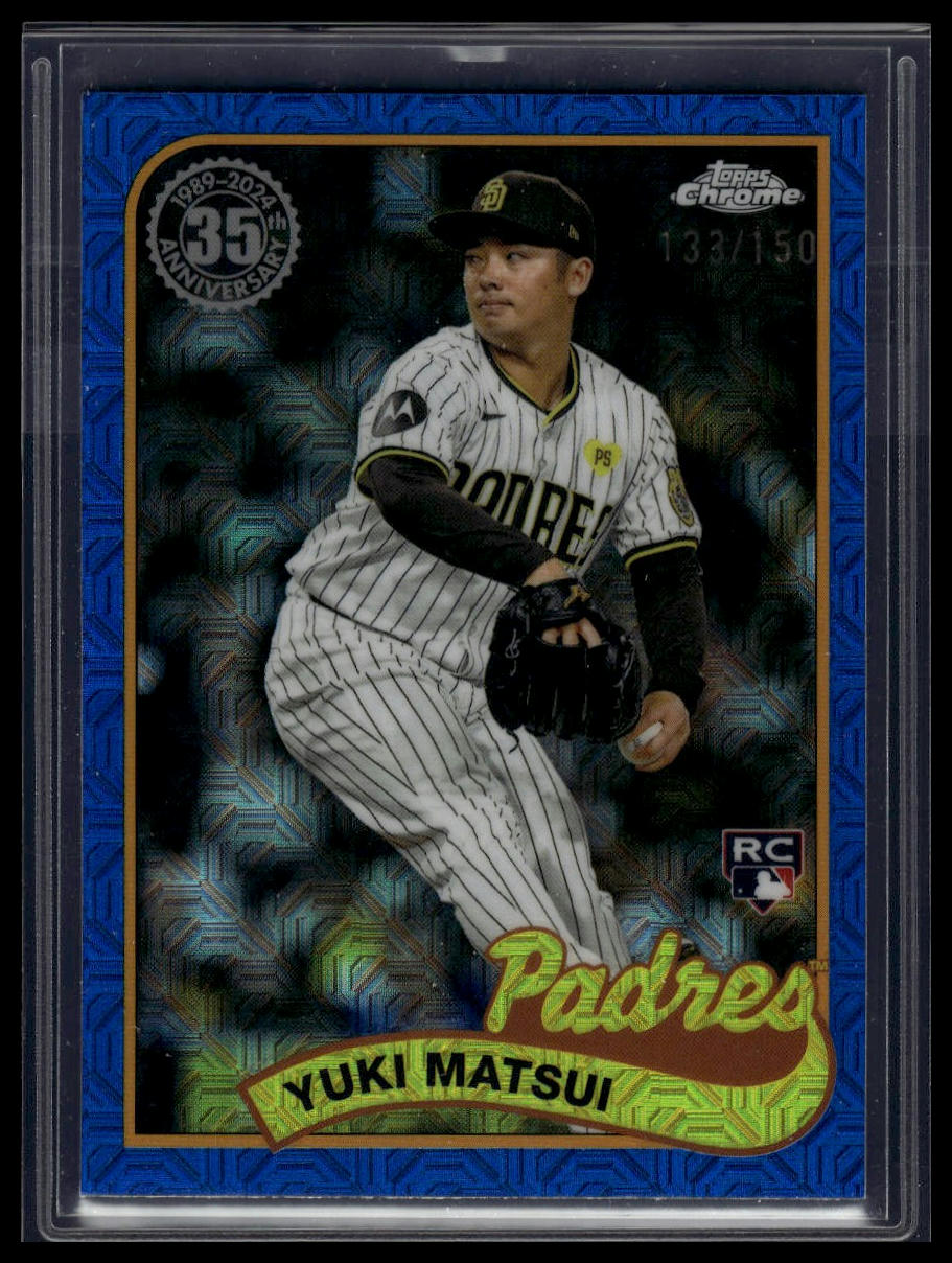 2024 Topps Update Yuki Matsui 1989 Topps Baseball 35th Anniversary Chrome /150