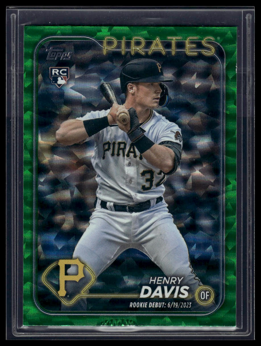 2024 Topps Update #US162 Henry Davis Green Crackle Foilboard #/499