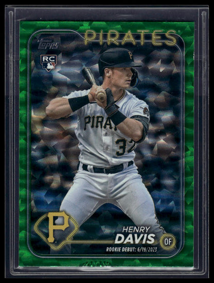 2024 Topps Update #US162 Henry Davis Green Crackle Foilboard #/499