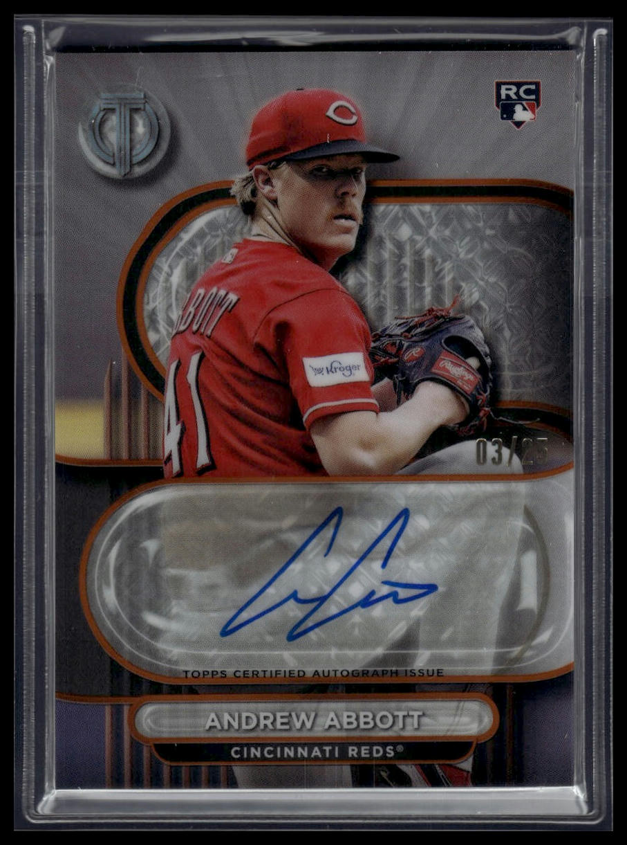 2024 Topps Tribute #TA-AA Andrew Abbott Tribute Autographs Orange #/25